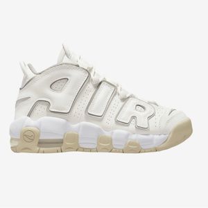 Nike Air Uptempo in beige and white. Youth 5. NWOT. Never worn.
